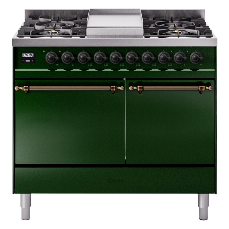 Nostalgie II 40 inch Dual Fuel Range with Double Ovens, 6 Burners and Griddle UPD40FQNMPEGB