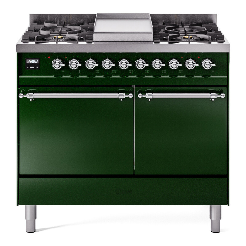 Nostalgie II 40 inch Dual Fuel Range with Double Ovens, 6 Burners and Griddle UPD40FQNMPEGC