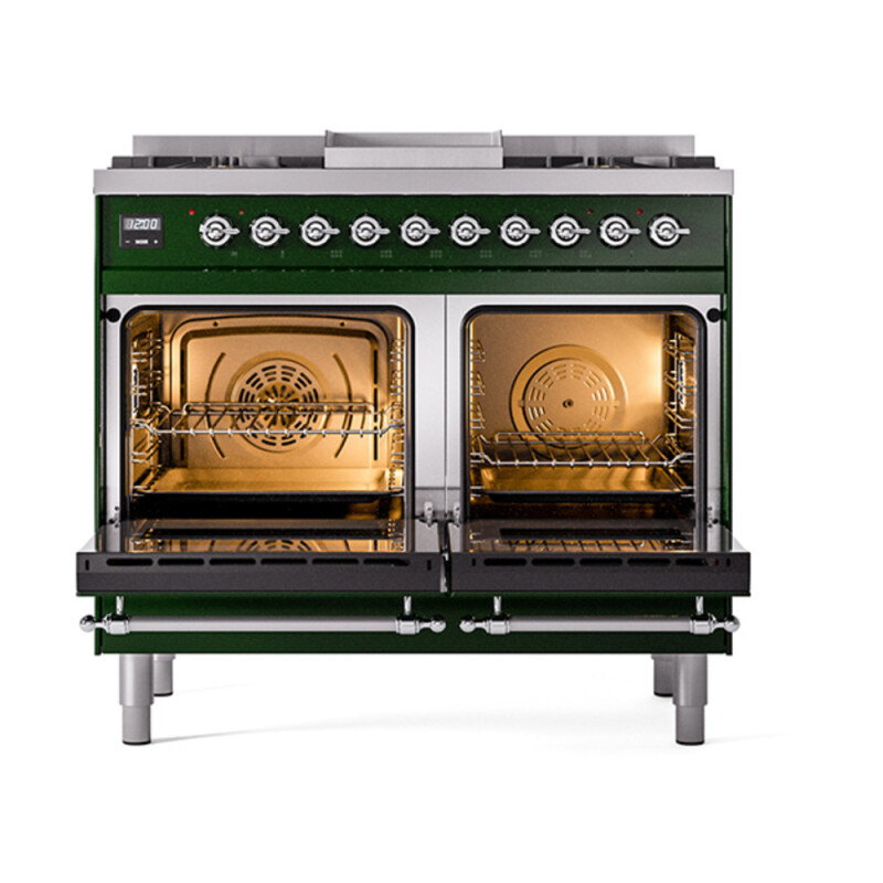 Nostalgie II 40 inch Dual Fuel Range with Double Ovens, 6 Burners and Griddle UPD40FQNMPEGC