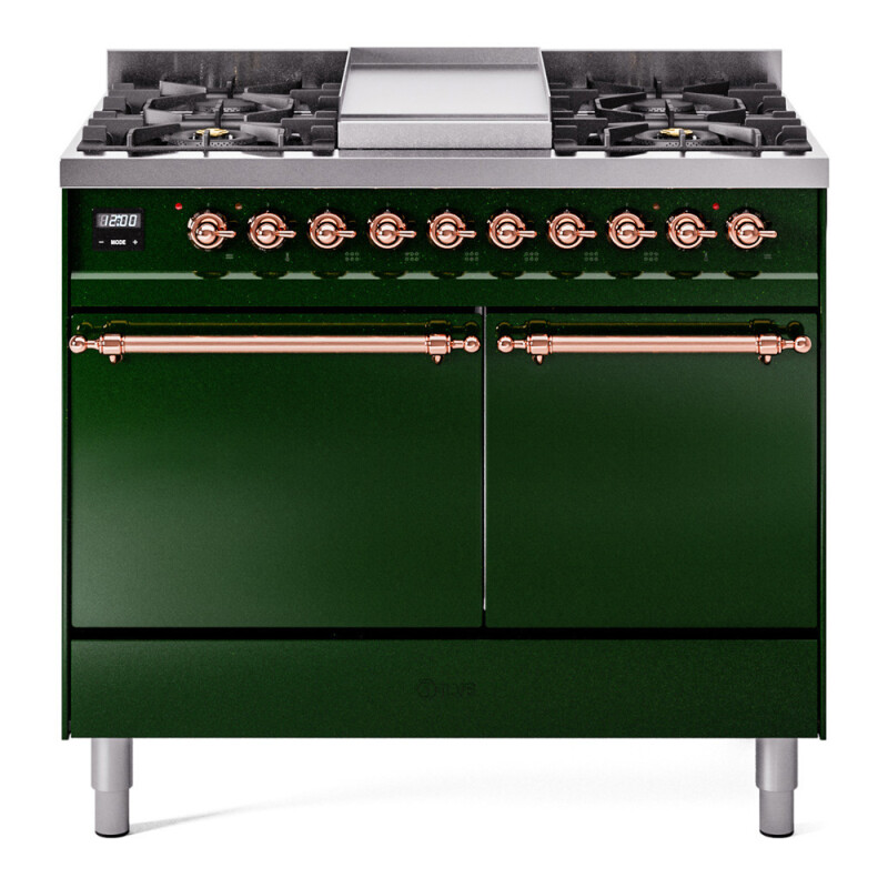 Nostalgie II 40 inch Dual Fuel Range with Double Ovens, 6 Burners and Griddle UPD40FQNMPEGPLP