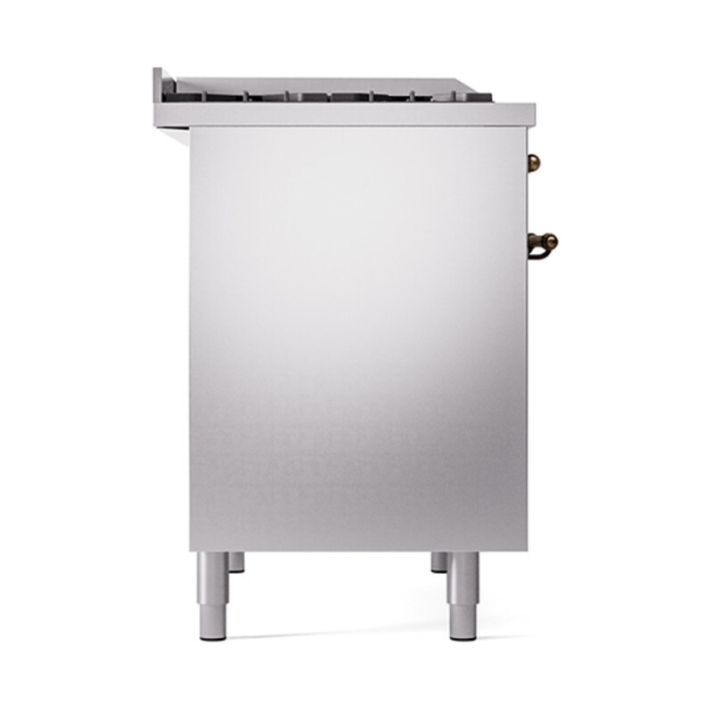 Nostalgie II 40 inch Dual Fuel Range with Double Ovens, 6 Burners and Griddle UPD40FQNMPSSBLP