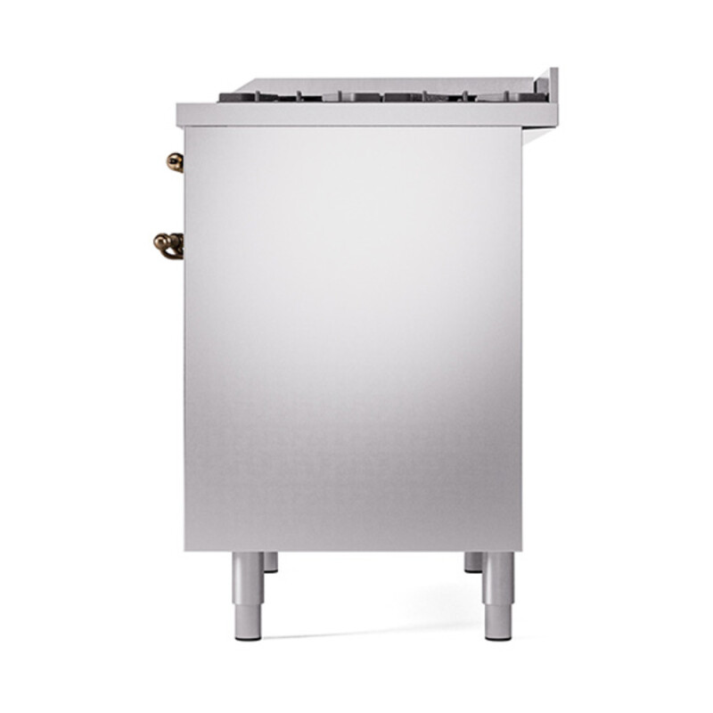 Nostalgie II 40 inch Dual Fuel Range with Double Ovens, 6 Burners and Griddle UPD40FQNMPSSBLP