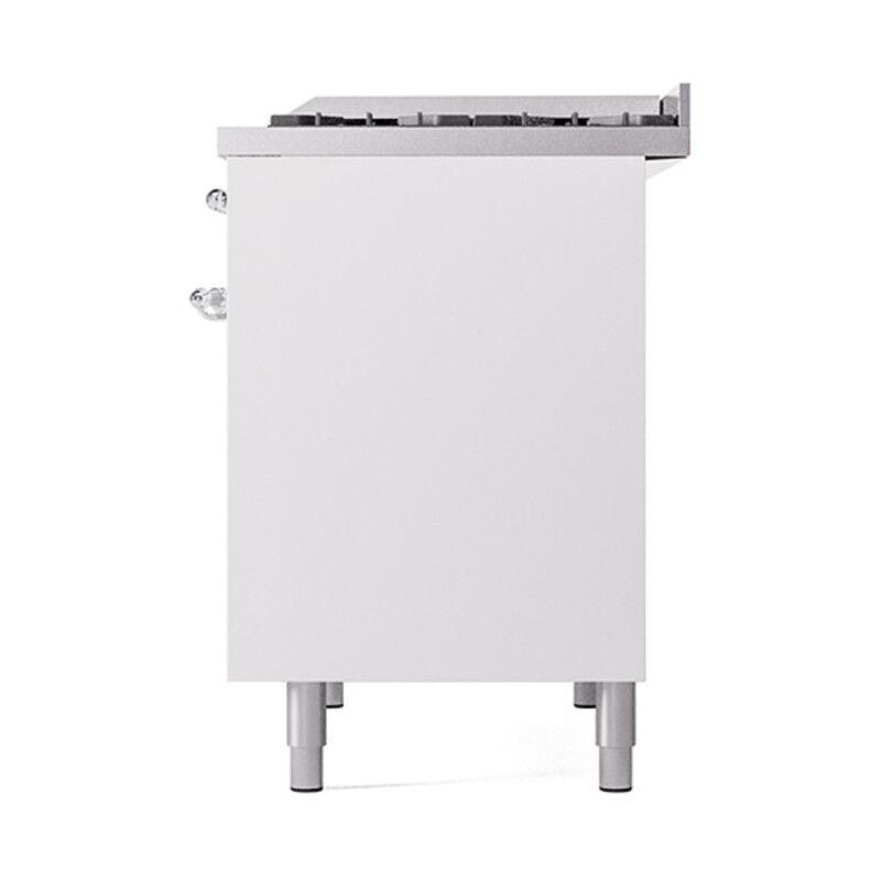 Nostalgie II 40 inch Dual Fuel Range with Double Ovens, 6 Burners and Griddle UPD40FQNMPWHC