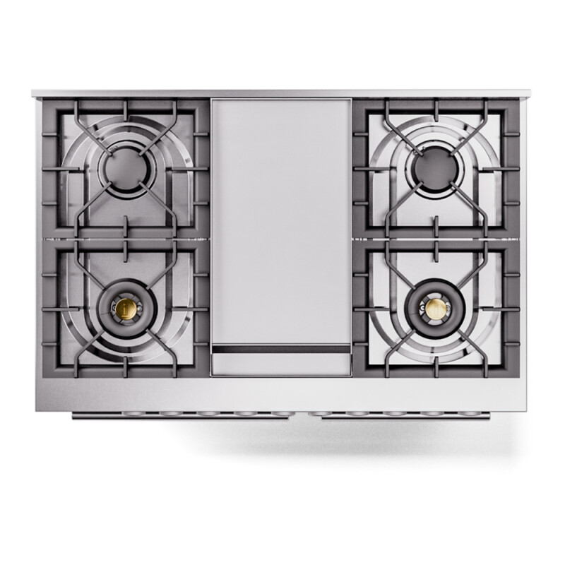 Professional Plus II 40 UPD40FWMPRA Freestanding Dual Fuel Range with 6 Sealed Burners with Griddle Double Oven with Triple Glass Door with Stainless Steel knobs UPD40FWMPRALP
