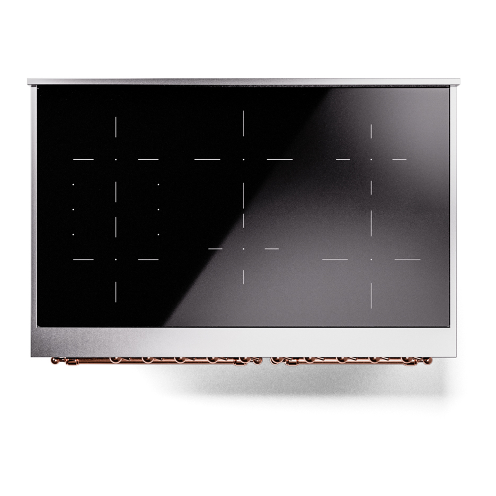 Nostalgie II 40 UPDI406NMPBGP Freestanding Electric Range Range with Induction Double Oven with Triple Glass Door with Copper knobs UPDI406NMPBGP