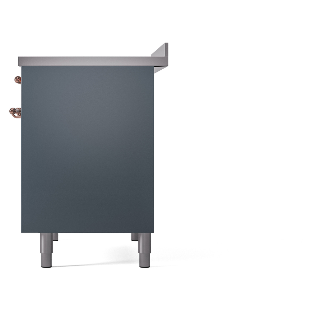 Nostalgie II 40 UPDI406NMPBGP Freestanding Electric Range Range with Induction Double Oven with Triple Glass Door with Copper knobs UPDI406NMPBGP