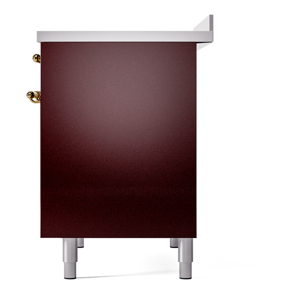 Nostalgie II 40 UPDI406NMPBUG Freestanding Electric Range Range with Induction Double Oven with Triple Glass Door with Brass knobs UPDI406NMPBUG