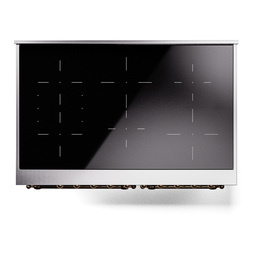 Nostalgie II 40 UPDI406NMPEGB Freestanding Electric Range Range with Induction Double Oven with Triple Glass Door with Bronze knobs UPDI406NMPEGB