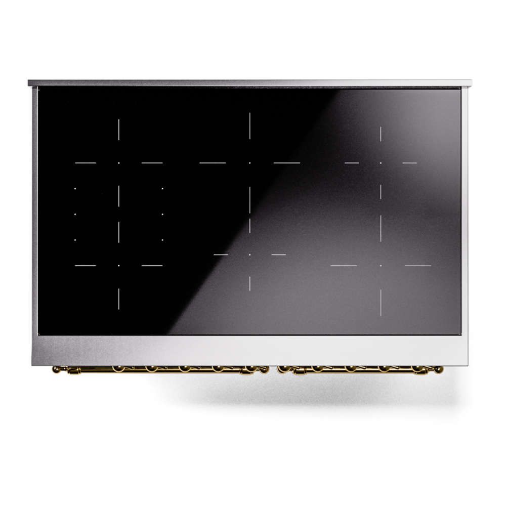 Nostalgie II 40 UPDI406NMPRAG Freestanding Electric Range Range with Induction Double Oven with Triple Glass Door with Brass knobs UPDI406NMPRAG