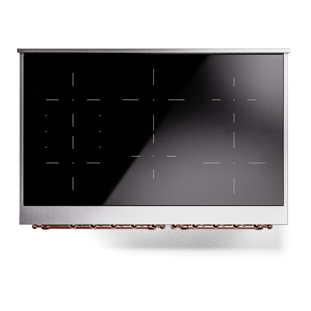 Nostalgie II 40 UPDI406NMPRAP Freestanding Electric Range Range with Induction Double Oven with Triple Glass Door with Copper knobs UPDI406NMPRAP