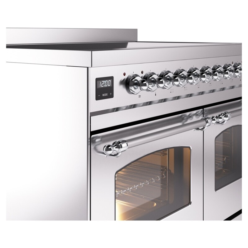 Nostalgie II 40 UPDI406NMPSSC Freestanding Electric Range Range with Induction Double Oven with Triple Glass Door with Chrome knobs UPDI406NMPSSC