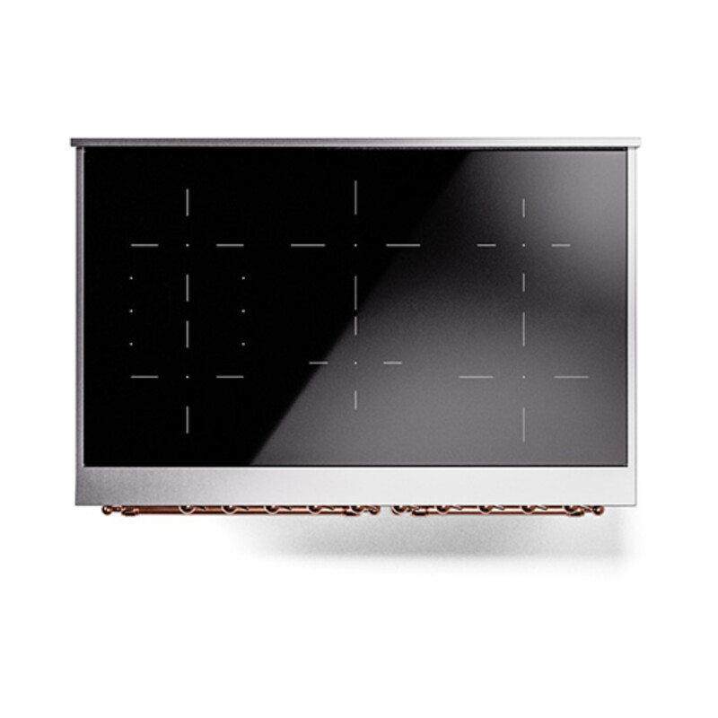 Nostalgie II 40 UPDI406QNMPSSP Freestanding Electric Range Range with Induction Double Oven with Solid Door with Copper knobs UPDI406QNMPSSP