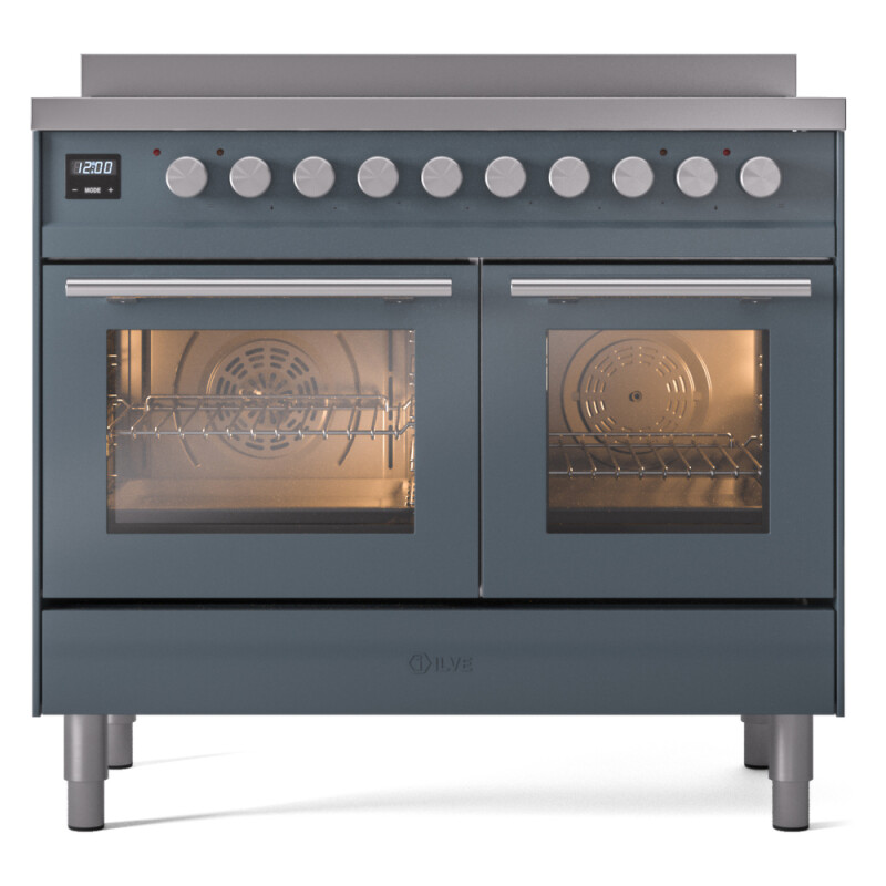 Professional Plus II 40 UPDI406WMPBG Freestanding Electric Range Range with Induction Double Oven with Triple Glass Door with Stainless Steel knobs UPDI406WMPBG