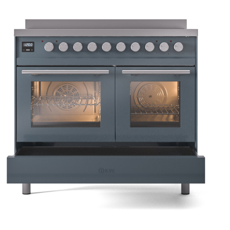 Professional Plus II 40 UPDI406WMPBG Freestanding Electric Range Range with Induction Double Oven with Triple Glass Door with Stainless Steel knobs UPDI406WMPBG