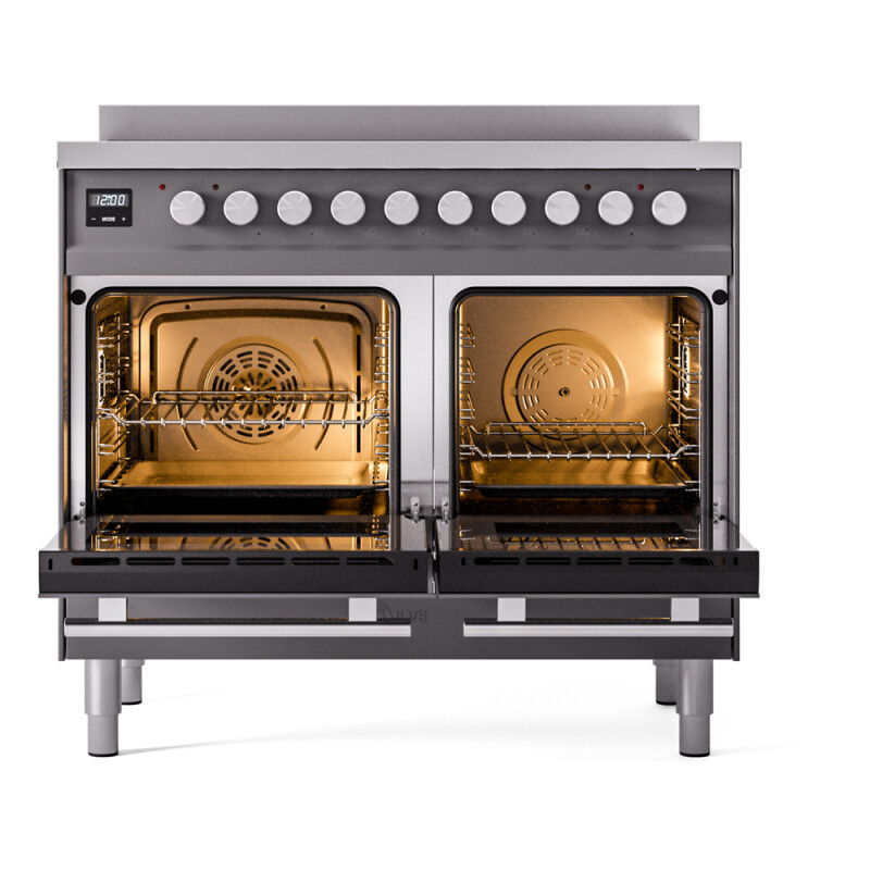 Professional Plus II 40 UPDI406WMPMG Freestanding Electric Range Range with Induction Double Oven with Triple Glass Door with Stainless Steel knobs UPDI406WMPMG
