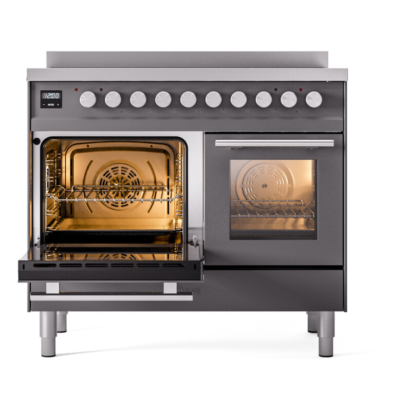 Professional Plus II 40 UPDI406WMPMG Freestanding Electric Range Range with Induction Double Oven with Triple Glass Door with Stainless Steel knobs UPDI406WMPMG