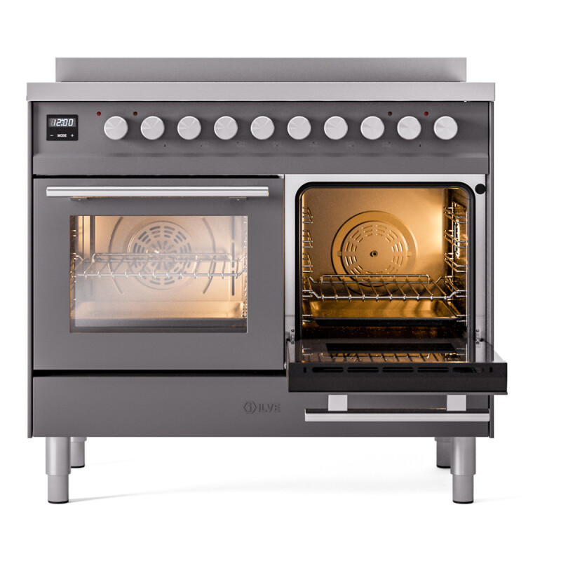 Professional Plus II 40 UPDI406WMPMG Freestanding Electric Range Range with Induction Double Oven with Triple Glass Door with Stainless Steel knobs UPDI406WMPMG