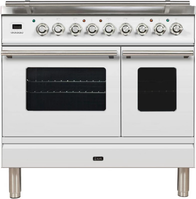 Professional Plus Series 36 inch Freestanding Dual Fuel Range with Natural Gas, 5 Sealed Brass Burners, Double Ovens, 3.98 cu. ft. Total Oven Capacity, Griddle, Convection Oven, Continuous Gr