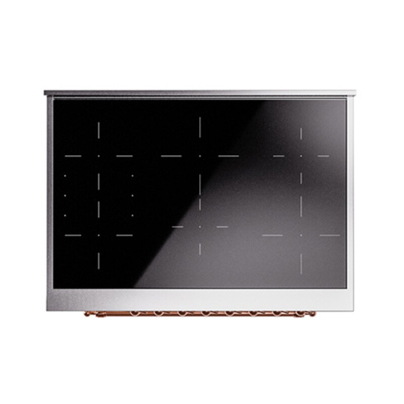 Nostalgie II 36 UPI366QNMPWHP Freestanding Electric Range Range with Induction Single Oven with Solid Door with Copper knobs UPI366QNMPWHP