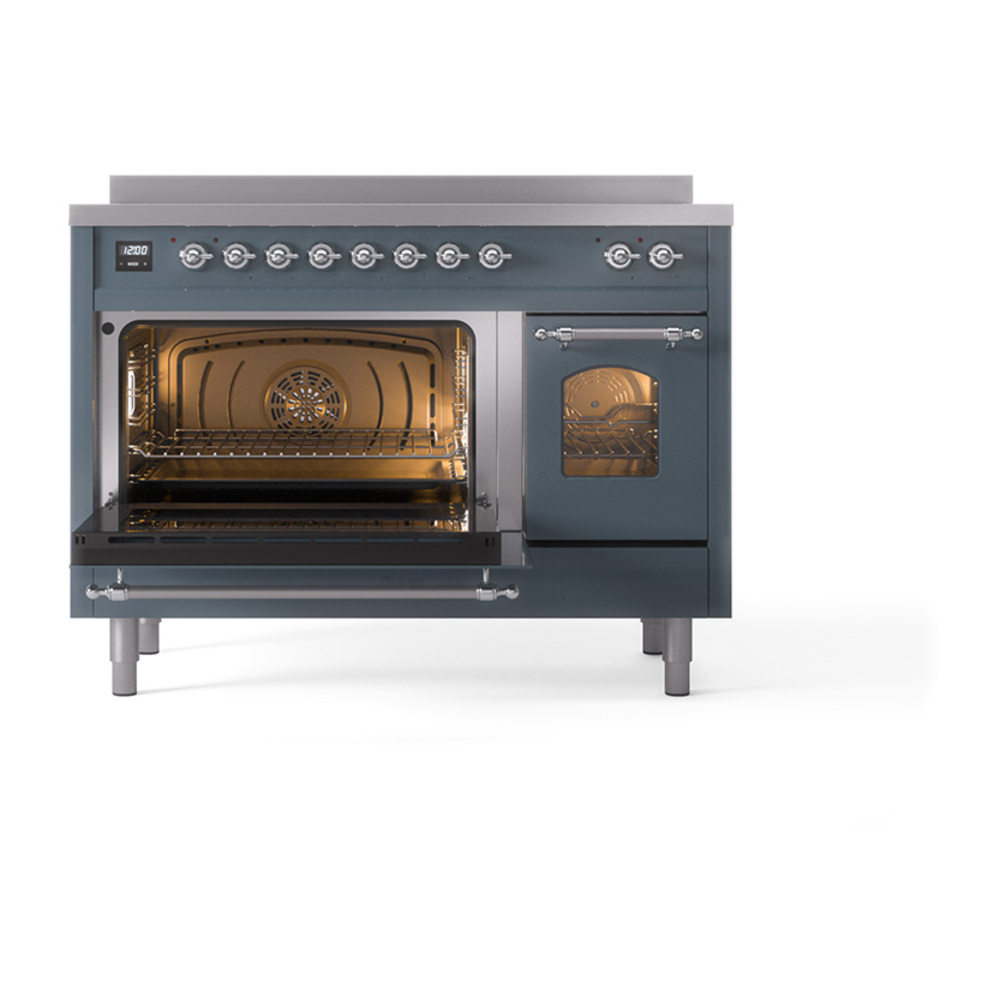Nostalgie II 48 UPI486NMPBGC Freestanding Electric Range Range with Induction Double Oven with Triple Glass Door with Chrome knobs UPI486NMPBGC