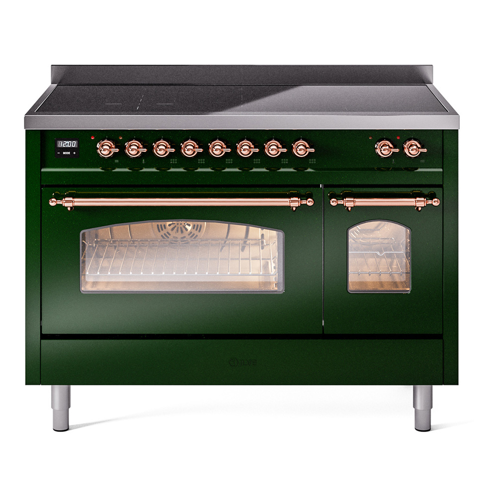 Nostalgie II 48 UPI486NMPEGP Freestanding Electric Range Range with Induction Double Oven with Triple Glass Door with Copper knobs UPI486NMPEGP
