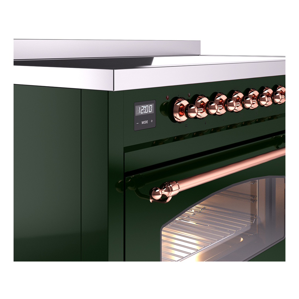 Nostalgie II 48 UPI486NMPEGP Freestanding Electric Range Range with Induction Double Oven with Triple Glass Door with Copper knobs UPI486NMPEGP