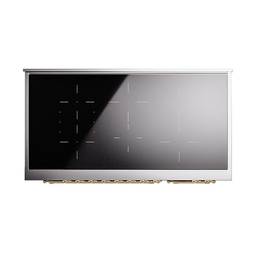 Nostalgie II 48 UPI486NMPMBG Freestanding Electric Range Range with Induction Double Oven with Triple Glass Door with Brass knobs UPI486NMPMBG