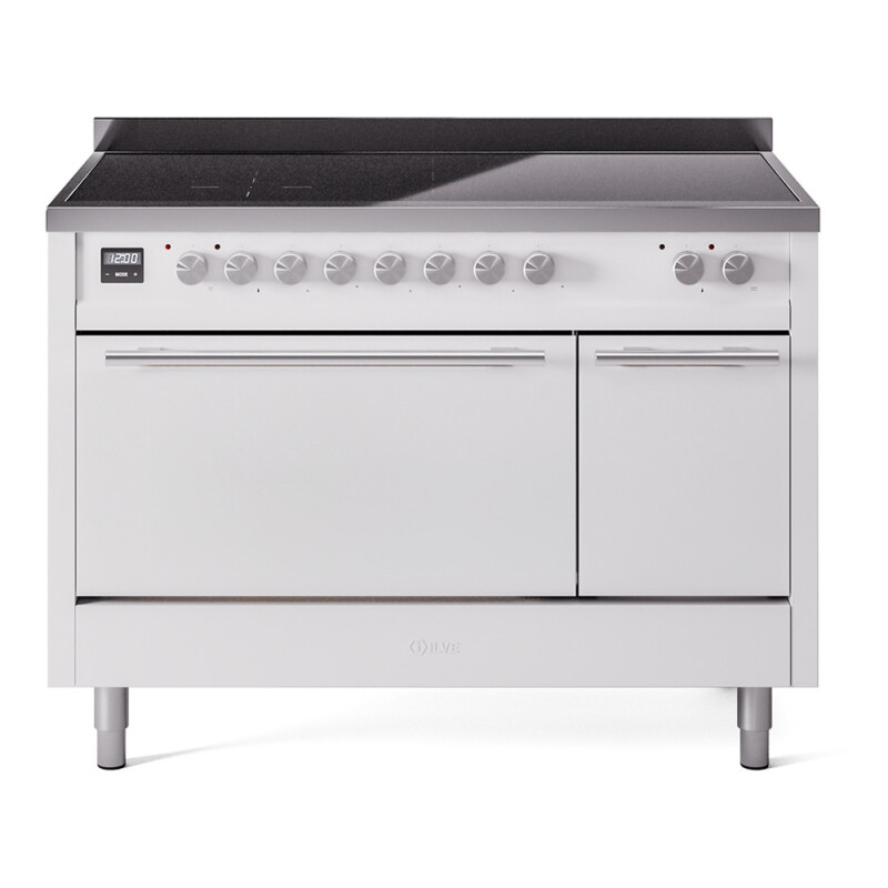 Professional Plus II 48 UPI486QMPWH Freestanding Electric Range Range with Induction Double Oven with Solid Door with Stainless Steel knobs UPI486QMPWH
