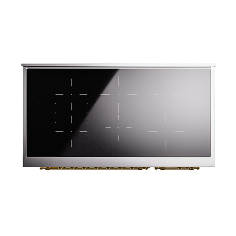 Nostalgie II 48 UPI486QNMPAWG Freestanding Electric Range Range with Induction Double Oven with Solid Door with Brass knobs UPI486QNMPAWG