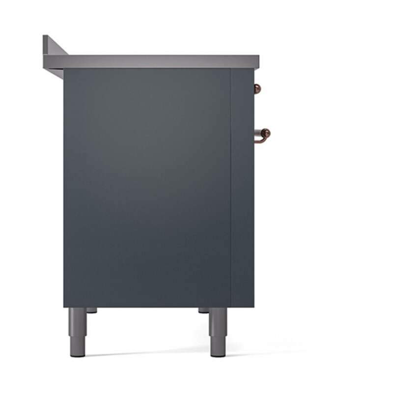 Nostalgie II 48 UPI486QNMPBGP Freestanding Electric Range Range with Induction Double Oven with Solid Door with Copper knobs UPI486QNMPBGP