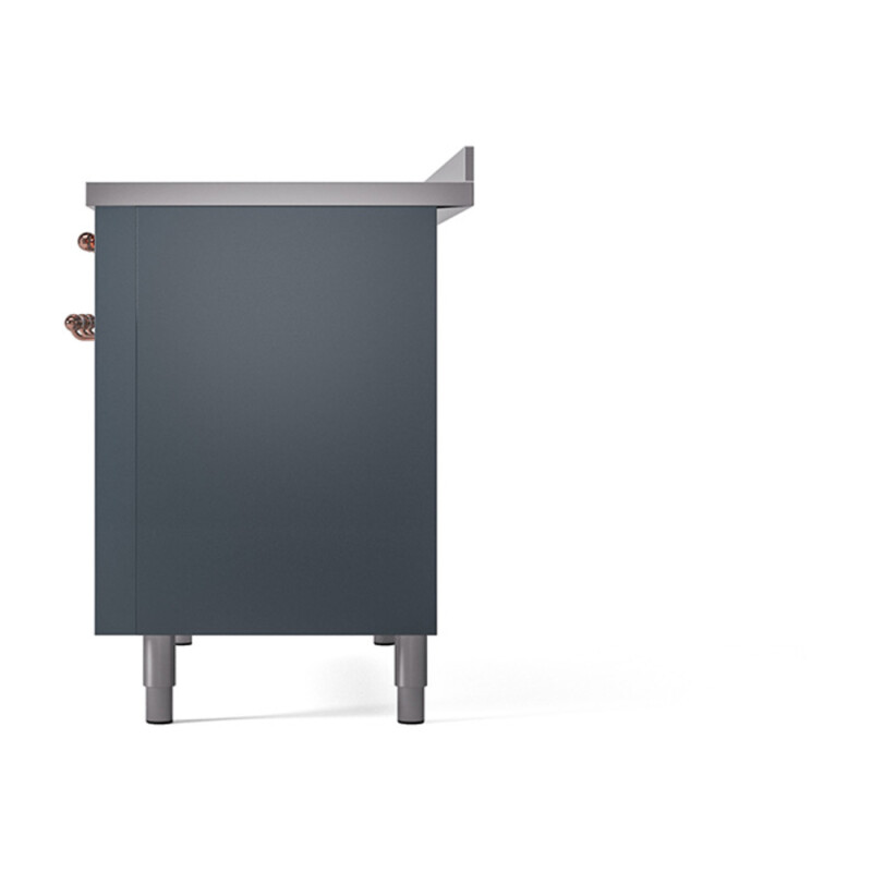 Nostalgie II 48 UPI486QNMPBGP Freestanding Electric Range Range with Induction Double Oven with Solid Door with Copper knobs UPI486QNMPBGP