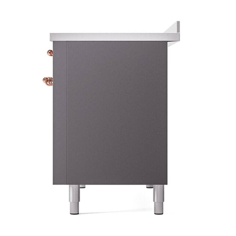 Nostalgie II 48 UPI486QNMPMGP Freestanding Electric Range Range with Induction Double Oven with Solid Door with Copper knobs UPI486QNMPMGP