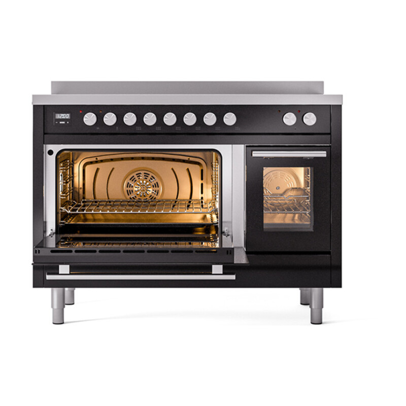 Professional Plus II 48 UPI486WMPBK Freestanding Electric Range Range with Induction Double Oven with Triple Glass Door with Stainless Steel knobs UPI486WMPBK