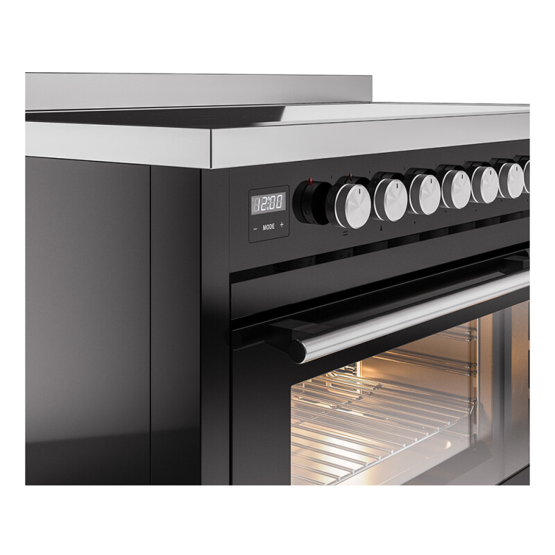 Professional Plus II 48 UPI486WMPBK Freestanding Electric Range Range with Induction Double Oven with Triple Glass Door with Stainless Steel knobs UPI486WMPBK