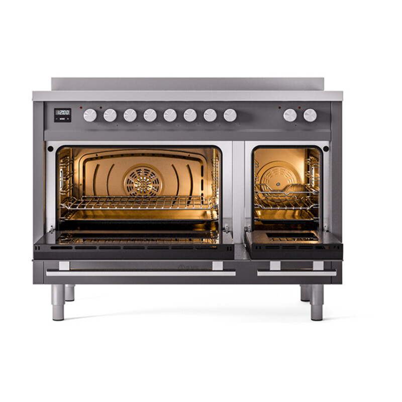 Professional Plus II 48 UPI486WMPMG Freestanding Electric Range Range with Induction Double Oven with Triple Glass Door with Stainless Steel knobs UPI486WMPMG
