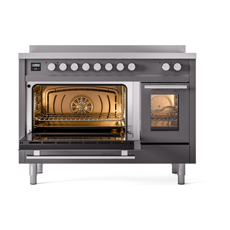 Professional Plus II 48 UPI486WMPMG Freestanding Electric Range Range with Induction Double Oven with Triple Glass Door with Stainless Steel knobs UPI486WMPMG