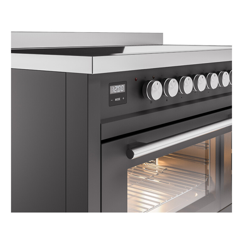 Professional Plus II 48 UPI486WMPMG Freestanding Electric Range Range with Induction Double Oven with Triple Glass Door with Stainless Steel knobs UPI486WMPMG