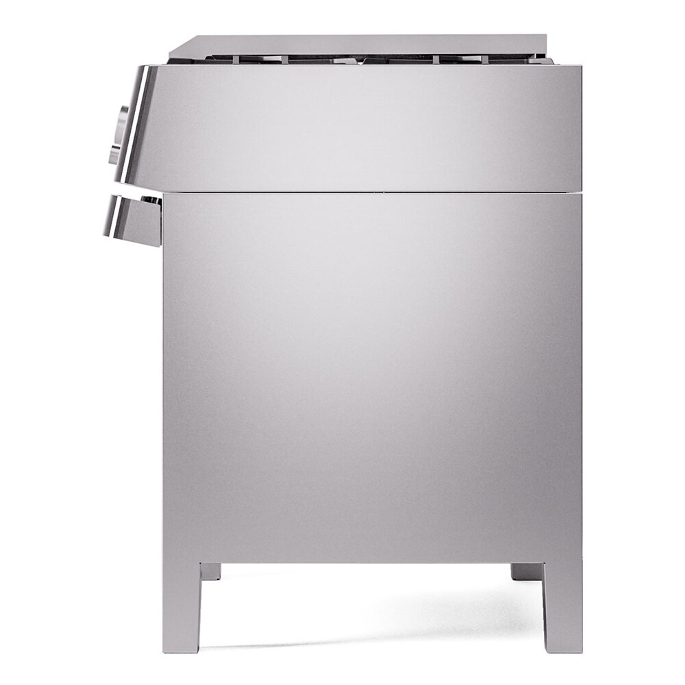 Panoramagic 36 UPM09FDS3SS Freestanding Dual Fuel Range with 6 Sealed Burners with Griddle Single Oven with Triple Glass Door with Satin knobs UPM09FDS3SS