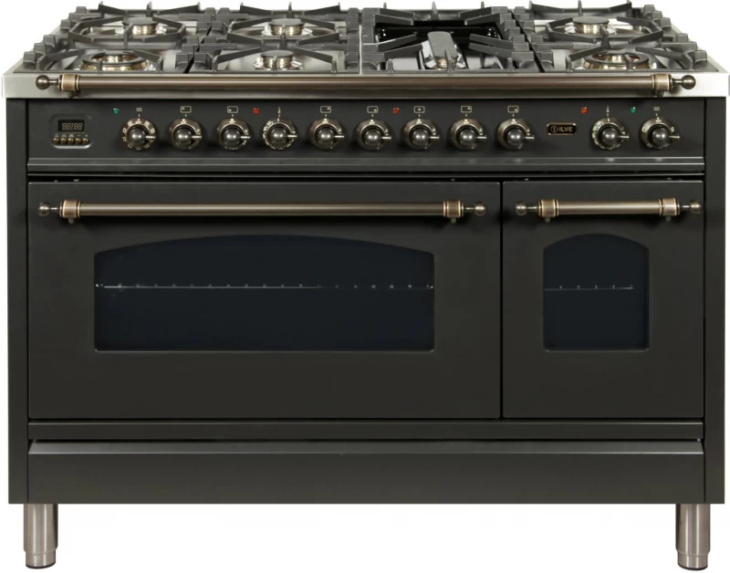 Nostalgie Series 48" Dual Fuel Liquid Propane Freestanding Range UPN120FDMPMYLP