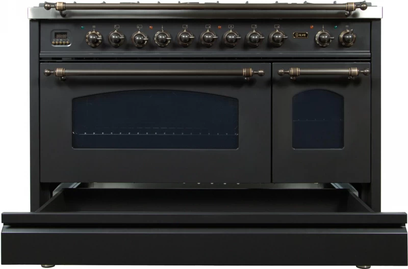 Nostalgie Series 48" Dual Fuel Liquid Propane Freestanding Range UPN120FDMPMYLP