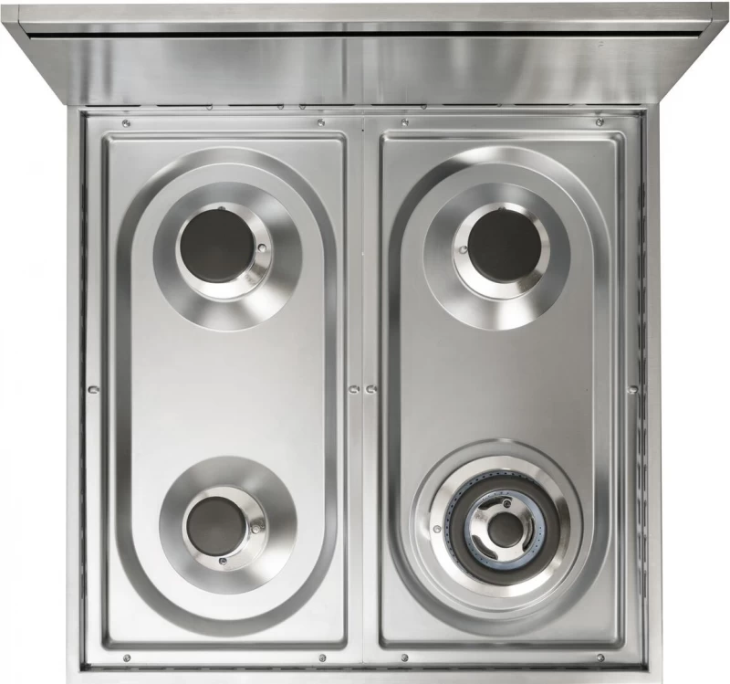Nostalgie Series 24 inch Freestanding All Gas Range with Natural Gas, 4 Sealed Brass Burners, 2.44 cu. ft. Total Oven Capacity, Convection Oven, Viewing Window, Continuous Grates, Storage Dra UPN60DVGGB