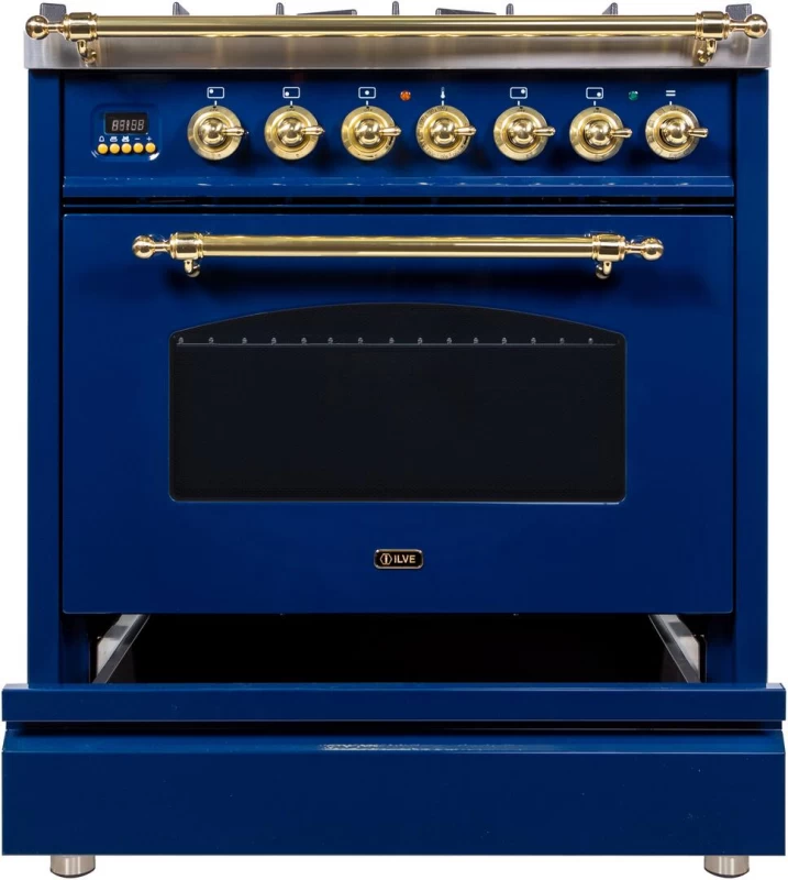 Nostalgie Series 30" Dual Fuel Liquid Propane Freestanding Range UPN76DMPBLLP