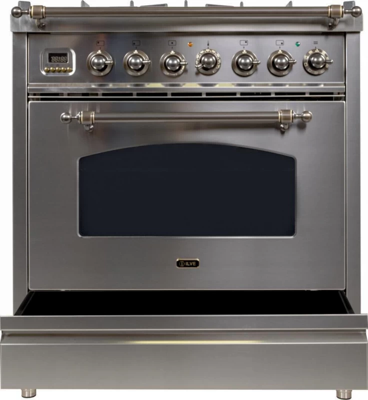 Nostalgie Series 30" Dual Fuel Liquid Propane Freestanding Range UPN76DMPIYLP