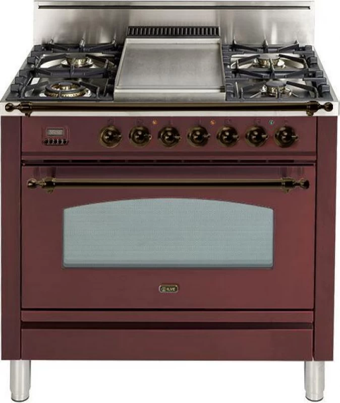 Nostalgie Series 36" Liquid Propane Freestanding Range UPN90FDVGGRBYLP
