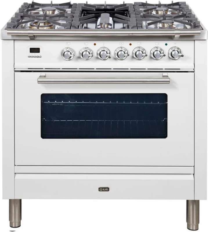 Professional Plus Series 36" Dual Fuel Natural Gas Freestanding Range UPW90FDMPB