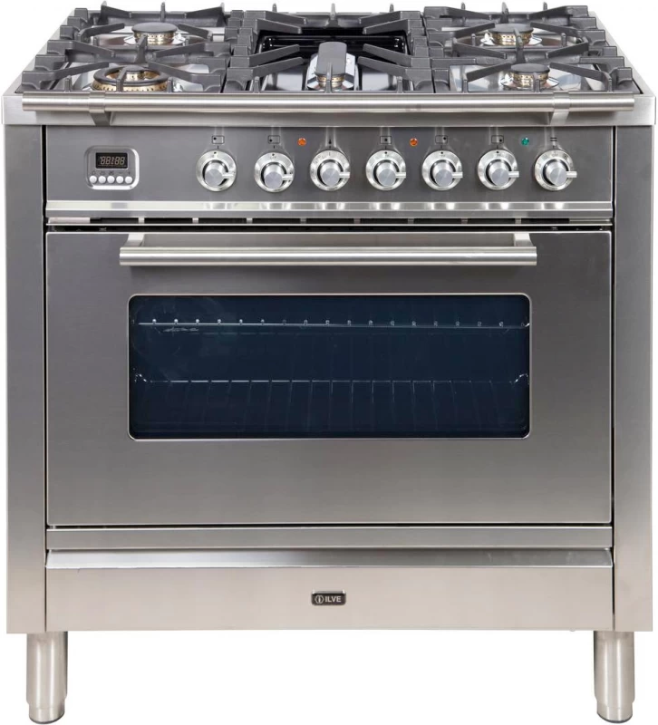 Professional Plus Series 36" Dual Fuel Natural Gas Freestanding Range UPW90FDMPI, product image 2 of 26