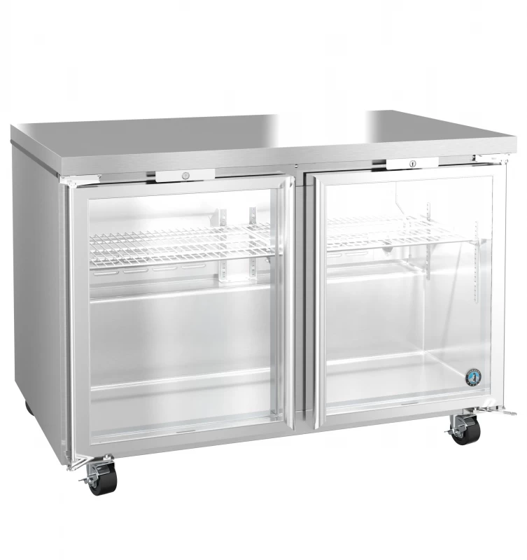 UR48B-GLP01, Refrigerator, Two Section Undercounter, Full Glass DoorTitle UR48BGLP01