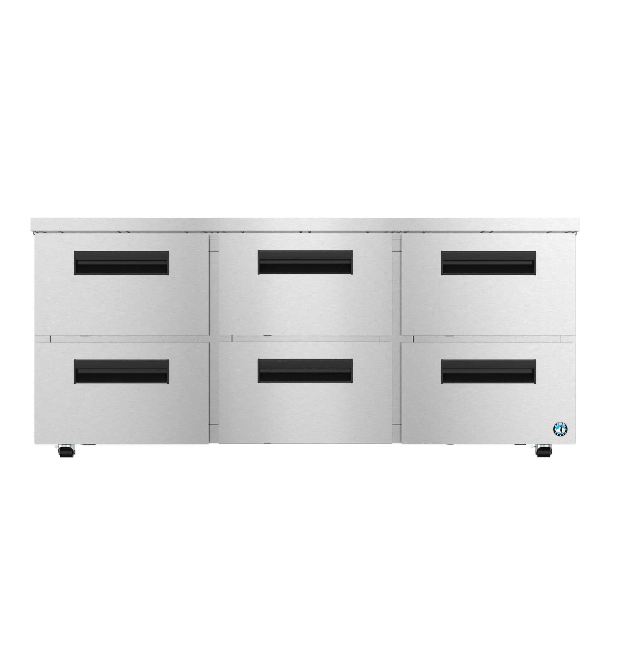 UR72B-LPD6, Low Profile Refrigerator, Three Section Undercounter, Stainless Drawers UR72BLPD6
