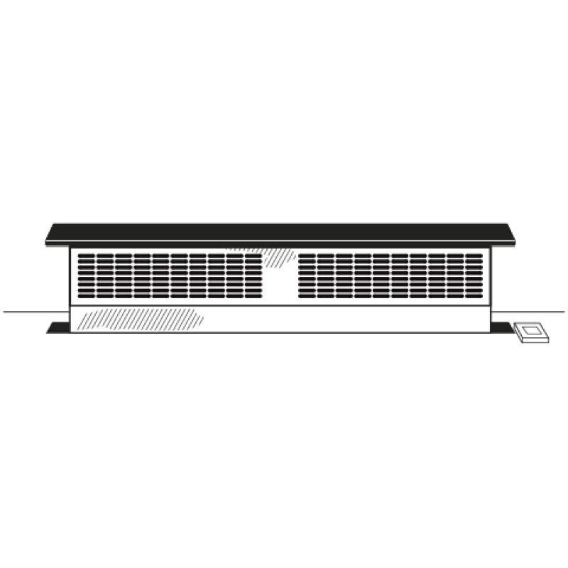 Universal 36" Telescopic Downdraft System UVB36DKBB