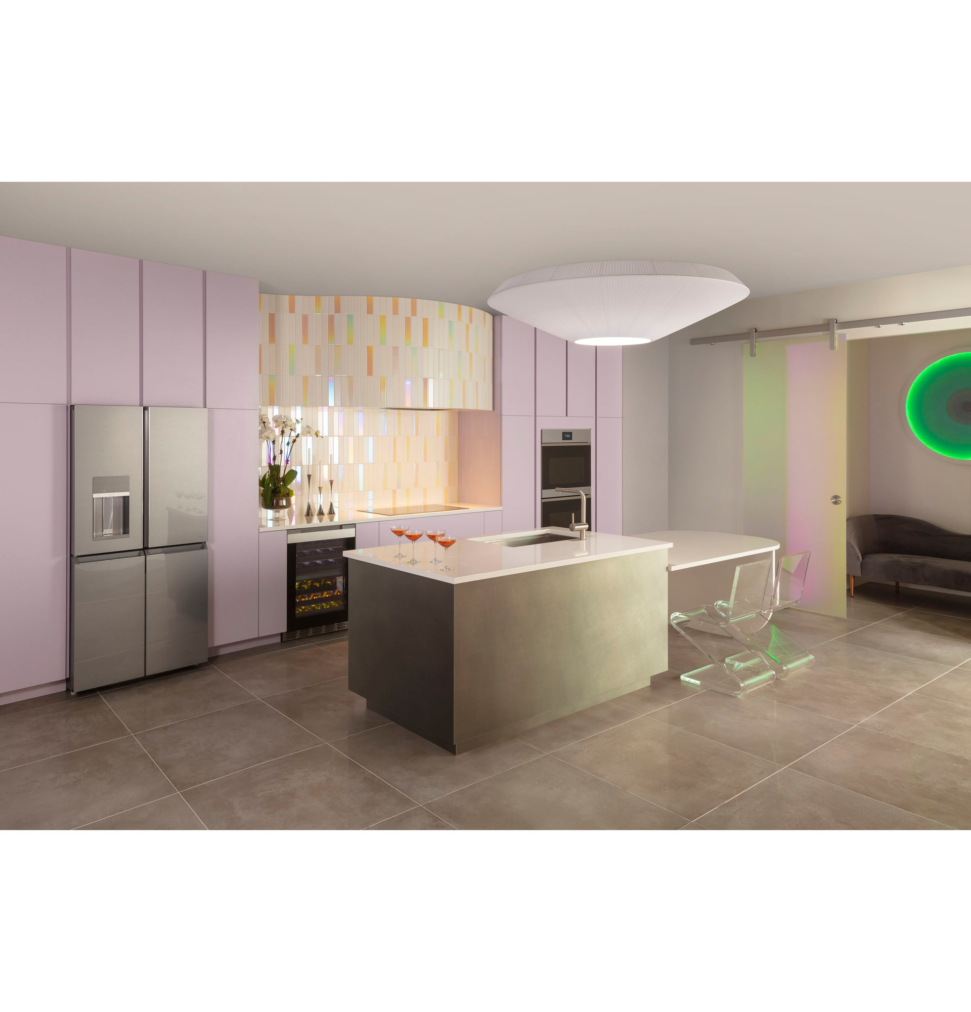 36” Smart Designer Custom Insert W/ Dimmable Led Lighting UVC9360SLSS
